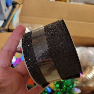 Black Glitter Ribbon
